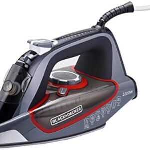 Black & Decker Steam Iron With Ceramic Soleplate 2200W , Grey - BD-X2050-B5 - 1 Year Full Warranty