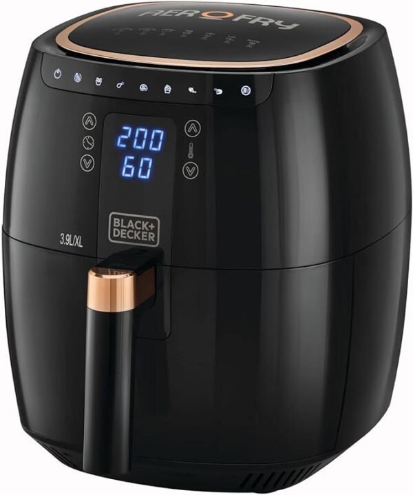 Black & Decker Digital 7-in-1 Multifunction Air Fryer 1500W 8.6L/1.4Kg Capacity With Rapid Hot Air Circulation For Frying, Grilling, Broiling, Roasting, and Baking - BD-AF5539-B5 - 1 Year Full Warranty