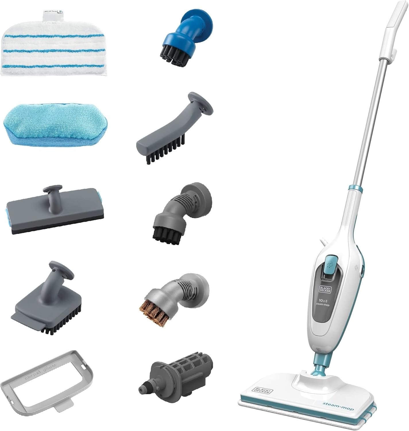 BLACK+DECKER 2-In-1 Steam-Mop With Delta Head, Steamitt With Autoselect Superheated Steam And 15 Accessories - BD-BHSM1610DSMGB - 1 Year Full Warranty