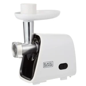 Black+Decker 1500W Meat Mincer/Grinder Chopping Grinding White Model – BD-FM1500-B5 – 1 Year Warranty.