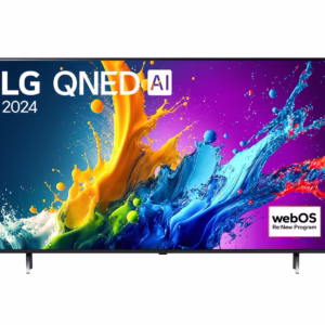 LG 65 Inch 4K QNED WebOS 24 HDR 10 Smart TV, AI Sound Pro, Magic Remote included QNED80T Black Model - 65QNED80T6B-IDN - International Version