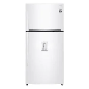 LG 760 Liter Top Mount Refrigerator Double Door, Water Dispenser, Inverter Compressor, Color White Model – GR-F882HBHM