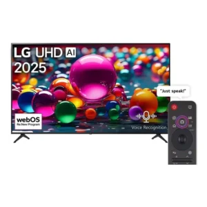 LG 75 Inch 4K UHD AI Smart TV, UA85 Series, Magic Remote, HDR10, webOS25, Color Black Model – 75UA85006LA-AMAQ