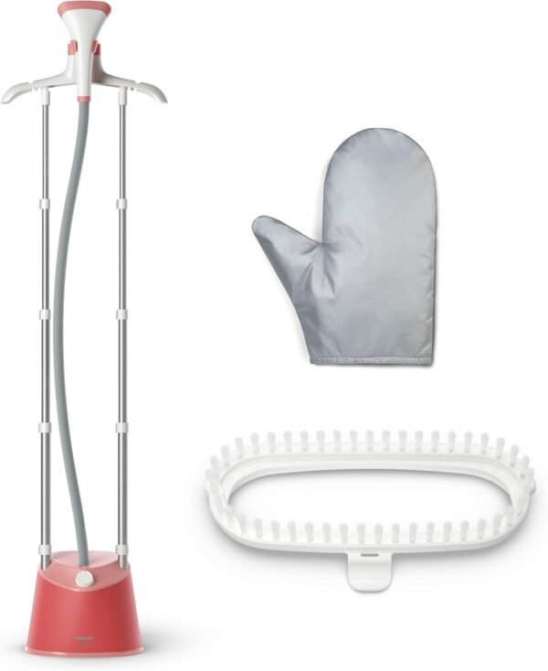 Philips 1800W Garment Steamer ,1.8L , 3 Steam Setting , Soft Red - STE1020/46 - 1 Year Full Warranty