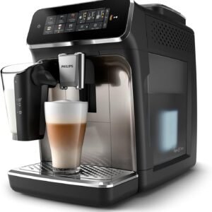 Philips 1.8 Liter Full Automatic LatteGo Espresso Machine, 500 W,  20 Beverages, Color Black/Silver Painted Model – EP5547/90 – 1 Year Full Warranty.