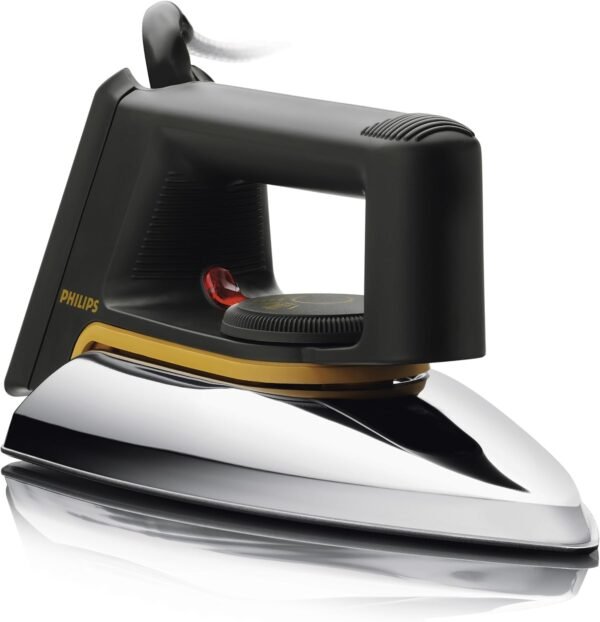 Philips 1000 Watt Classic Dry iron Linished Soleplate Black Model – HD1172/27 – 1 Year Full Warranty