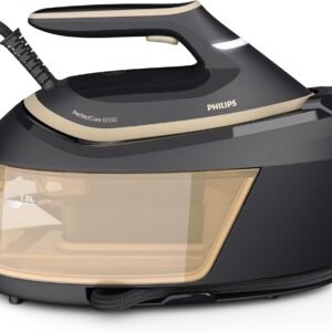 Philips 1.8 Litres PerfectCare Steam Generator Iron, 2400 Watts, Color Black/Gold Model – PSG6064/86 – 1 Year Full Warranty.