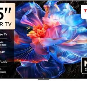 TCL 65Inch 4K UHD Smart TV, P6K Series, Metallic Bezel-less, HVA Panel, Color Black Model – 65P6K – 1 Year Full Warranty.