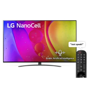 LG 75 Inch NanoCell 4K Smart TV, NANO84 Series, Active HDR, webOS24 2024, Magic AI Remote, ThinQ, Color Black Model - 75NANO84T6A-IDN