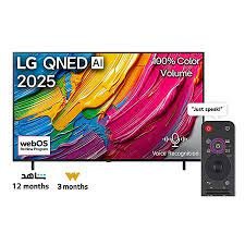 LG 65Inch 4K UHD QNED Smart TV with AI ThinQ, Quantum Dot & NanoCell Display, HDR10, Dolby Atmos, and webOS 25 – Sleek Black Design - 65QNED80A6A-EG - International Version