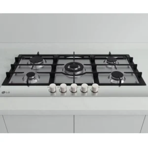 LG Built-in Gas Hob, 5 Burners, Knob Control, Auto Ignition Size 90 x 60 cm Color Silver Model – CG5Z3626S CN – International Version.