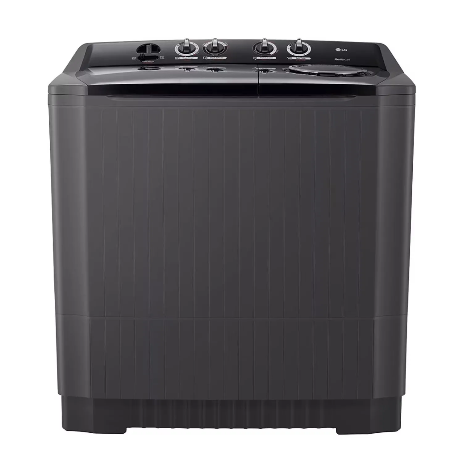 LG 7 Kg Twin Tub Washing Machine, Wind Jet Dry, Roller Jet, 3 Wash Programs, Color Black Model – P861RONT