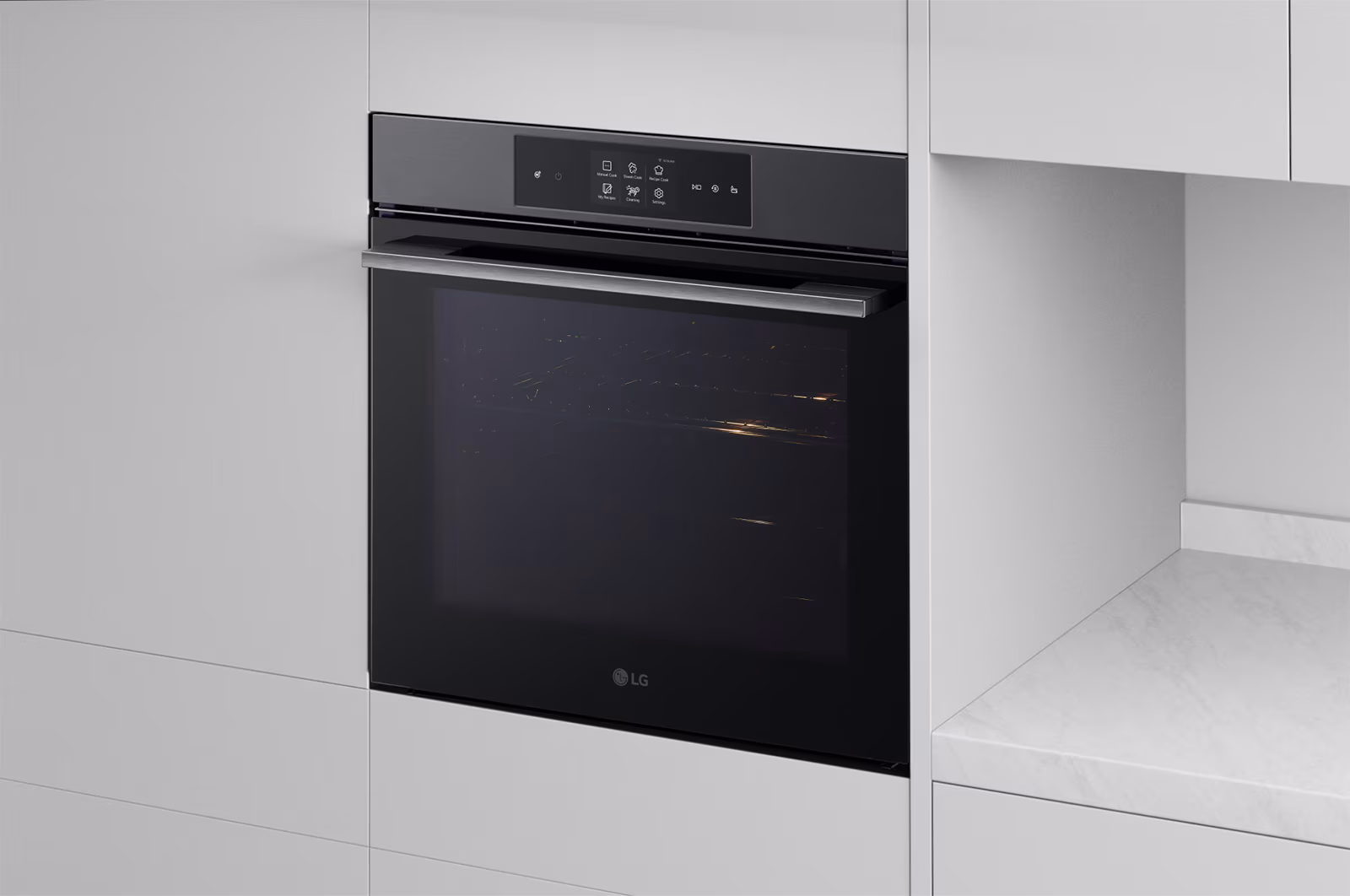 LG 76 Liter Built-in Steam Oven, Touch Display, A++ Energy Efficiency, Wi-Fi, Air Fry, 60 x 60 cm, Color Black Model – WSED7665B KR