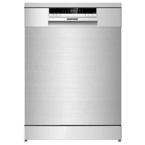 Daewoo Dishwasher with 15 place setting, 6 washing Programs, Button Controls with Digital Display, Silver Model – DDW-1513DZFD