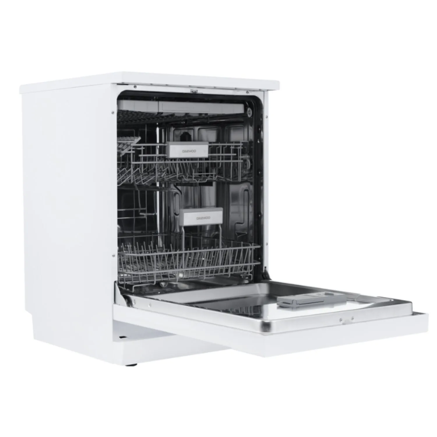 Daewoo Free Standing Dishwasher, 14 Place Settings, 6 Programs, 3 Racks, Color White Model – DW-DDW-Z1411W - Image 2