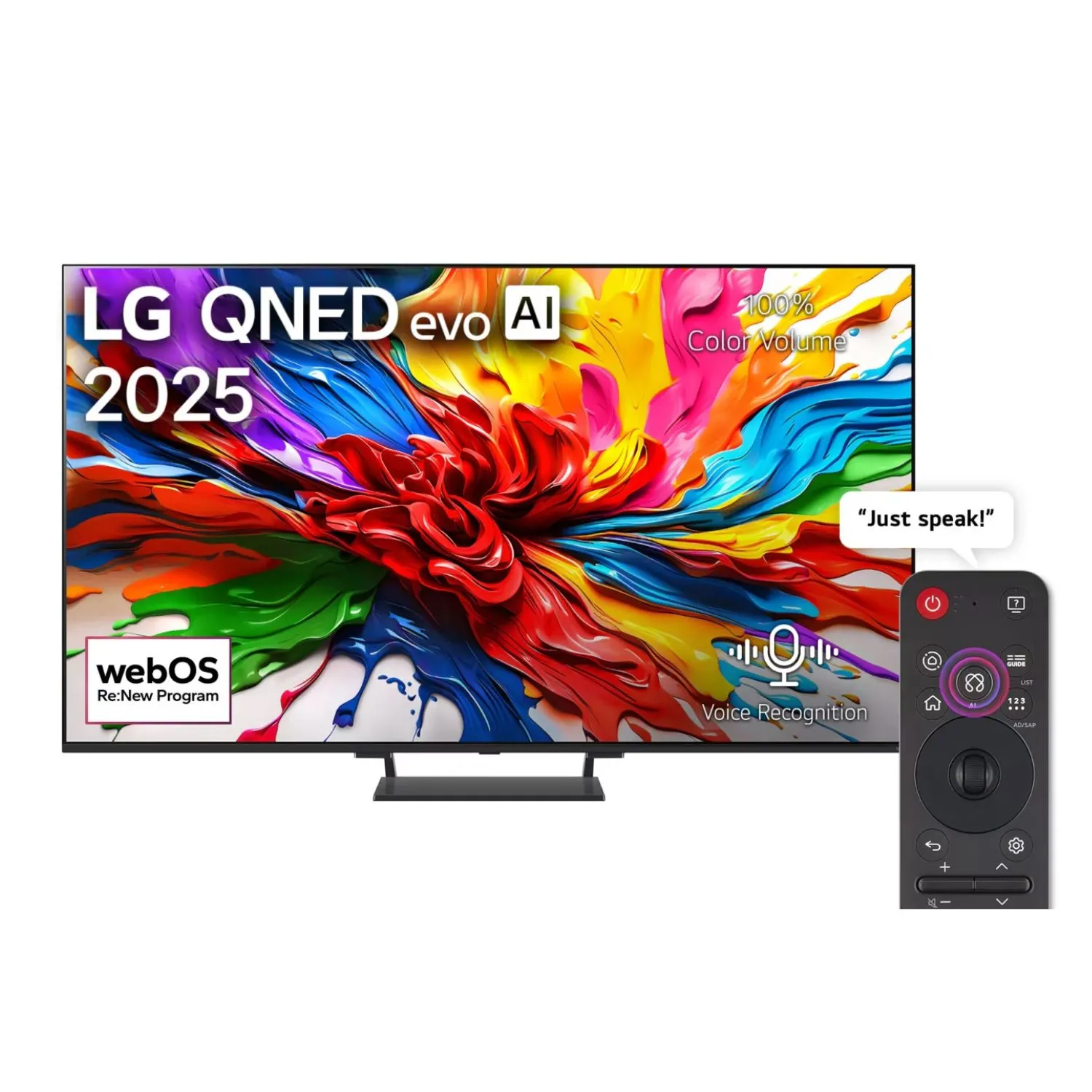 LG 65 Inch QNED evo AI, 4K 144Hz Smart TV, QNED93 Series, AI Magic Remote, webOS25 2025, Color Black Model – 65QNED93A6A-AMAQ