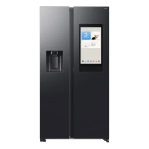 Samsung 614 Liter Bespoke Side-by-Side AI Refrigerator, Twin Cooling, LCD AI Home, Water Dispenser, Color Black Model – RS90F66B1F
