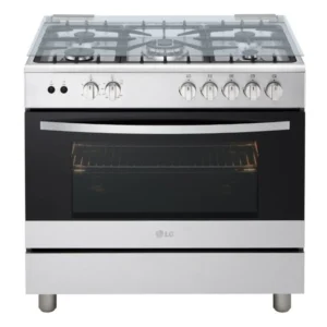 LG 5 Burners Free Standing Gas Cooker, ‎Cast Iron, Auto Ignition, ‎Stainless Steel, 90 x 60 cm Color Silver Model – FA415RMA