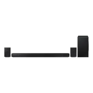 Samsung 11.1.4 CH Soundbar, Q-Series, Subwoofer and Rear Speaker, Wireless Dolby Atmos, Q-Symphony, SpaceFit Sound Pro, Color Graphite Black Model – HW-Q990D/ZN