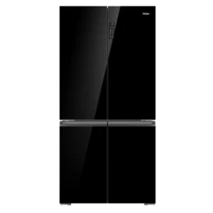 Haier 825 Liter French Door Refrigerator, 4 Doors, Inverter Compressor, No Frost Technology, Multi Airflow System, Color Black Model – HRF-825TDBGUK3