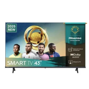 Hisense 43 Inch FHD Smart TV, A4Q Series, VIDAA TV, Dolby Audio, Color Black (2025) Model – 43A4Q