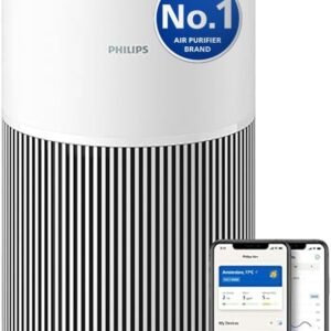 Philips Air Purifier 2200 Series, HEPA NanoProtect + Active Carbon Filter, CADR 400m³/h for 104m², Allergy sufferers, Ultra-quiet, Intelligent and Long-lasting filter Model-AC2220/10