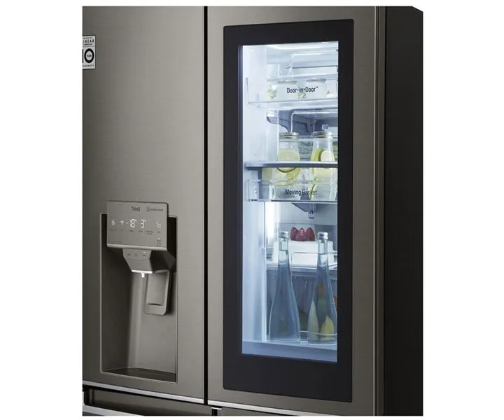 LG 705 Liter Side By Side Refrigerator, With Water Dispenser, Inverter Compressor, Insta View, Color Dark Silver Model – GRX24FMKBL - Image 2