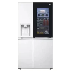 LG 674 Liter Side by Side Refrigerator, Inverter Linear Compressor, Insta View Door-in-Door, ThinQ, Water and Ice Dispenser, Color White Model – GRX267MQHS