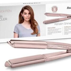 Babyliss Keratine Shine 2in1 Hair Straightener Color Pink Model-ST335AE